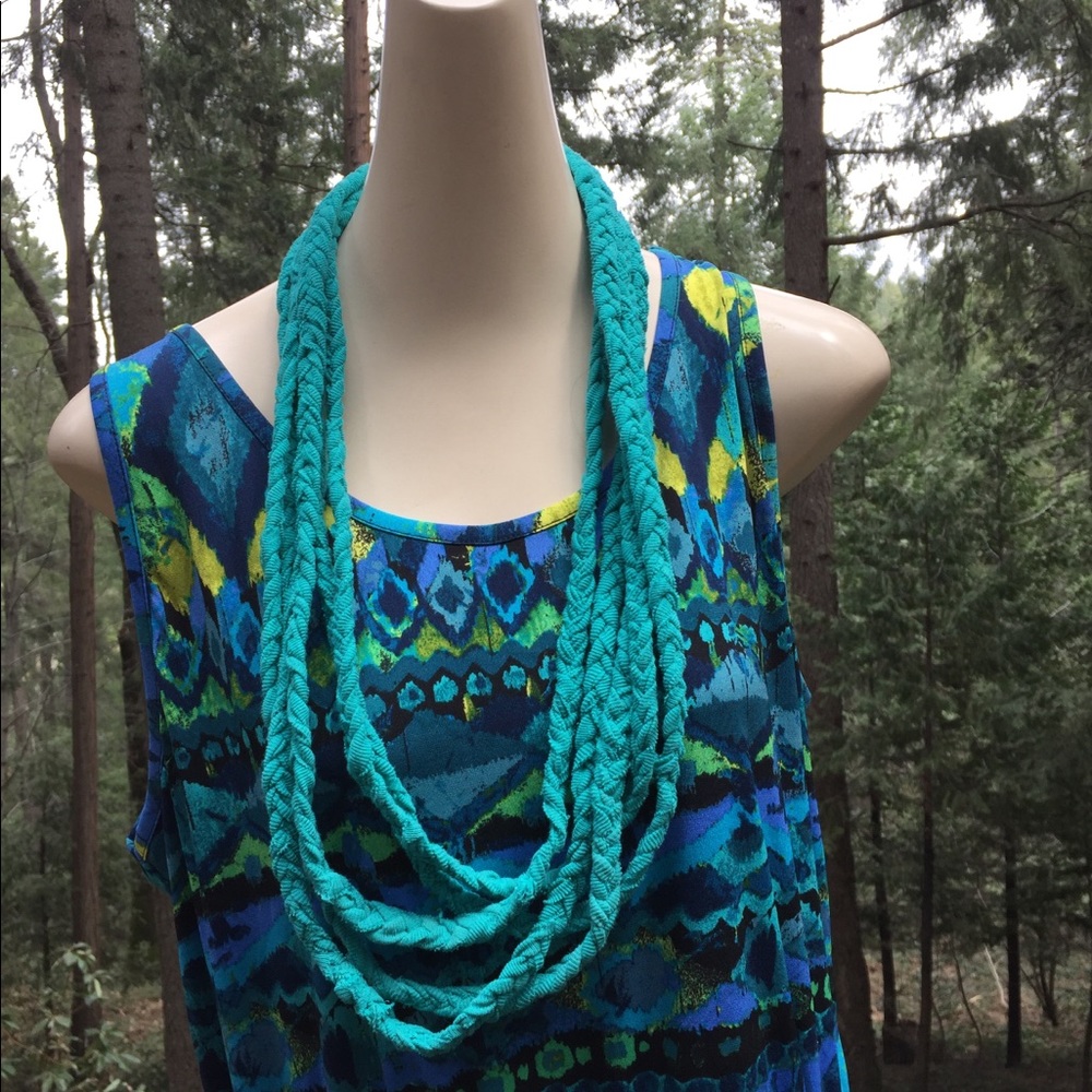 Kreativekristen upcycle T-shirt rhinestone necklace vintage brooch - Picture 6 of 8